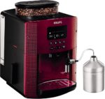 Cafetera Automática Krups Pisa EA816570 - Roja, 1450W, 15Bar, 1.8L, 3 Ajustes Molido/Temperatura