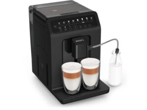 Cafetera SuperAutomática Krups EA897B Evidence Eco Design - 15Bar, 8 Programas, 2 Tazas, Leche