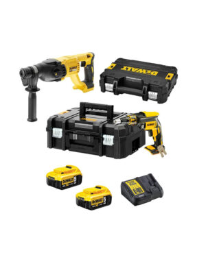 Combo Panel Yeso: Atornillador Pladur DCF620+ Martillo Ligero DCH133 Dewalt 2 Baterías 5Ah 18V