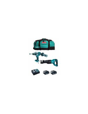 Kit Makita Taladro percutor DHP481 + Sierra sable DJR186 + 2bat 5Ah + cargador + bolsa LXT600 DLX2486BL2