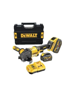 Mini-amoladora sin escobillas XR FLEXVOLT 54V/18V 125mm con 2 baterías 6Ah y maletin Dewalt DCG418T2
