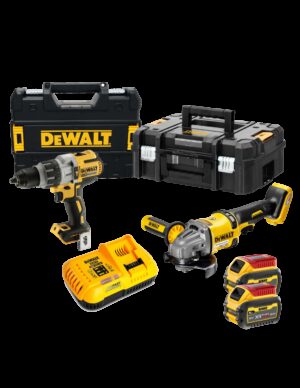Set Taladro Percutor DCD996 + Amoladora Flexvolt 54V DCK2055T2T Dewalt